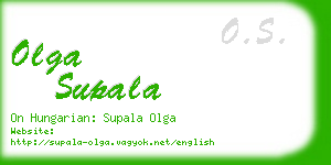 olga supala business card